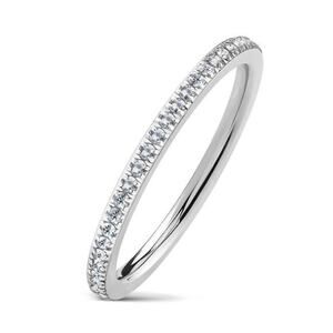 New stainless steel‎ CZ eternity ring size 5